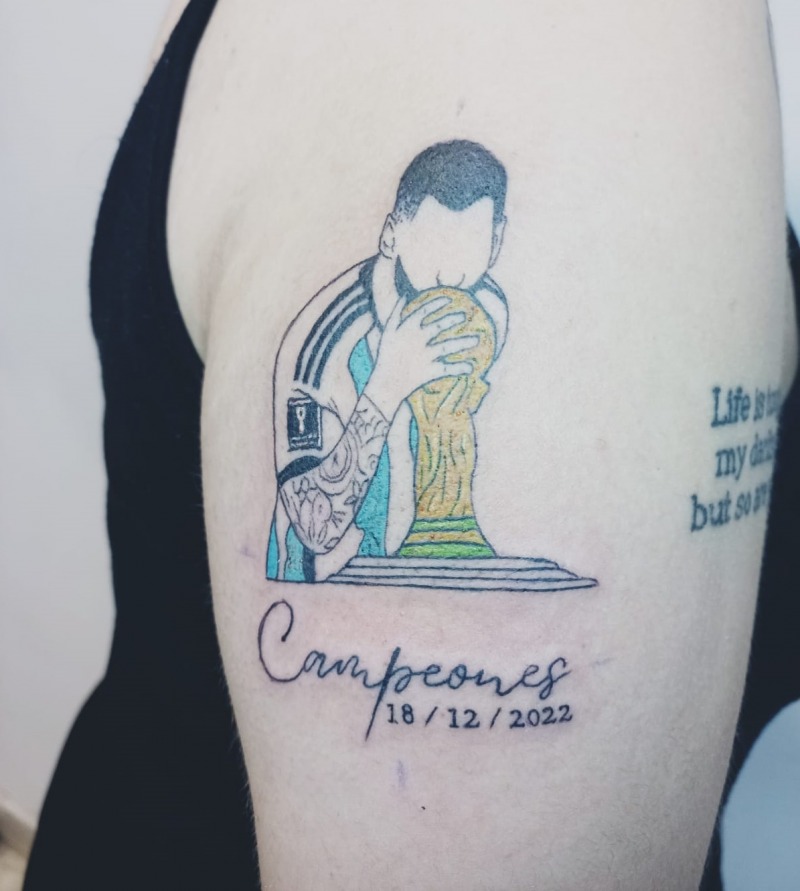 En Olavarr�a los tatuajes mundialistas tambi�n son furor